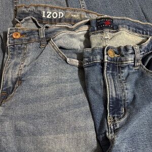 Perry Ellis - Izod Men's Slim Fit Denim Jeans Lot of 2 GUC